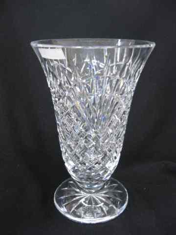 Appraisal: Waterford Cut Crystal Vase elaborate diamond fan '' signed excellent