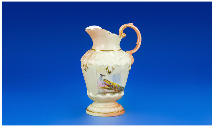 Appraisal: Locke and Co Worcester C Small Blush Ivory Jug Ewer