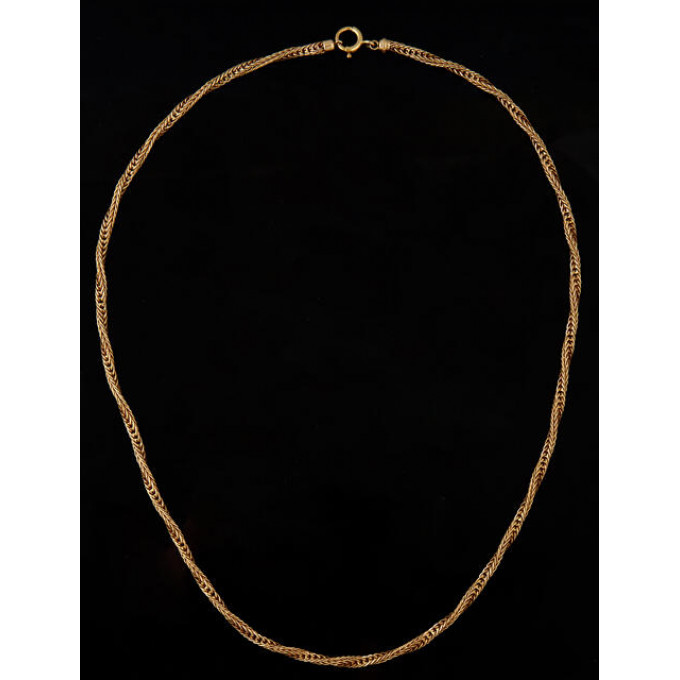 Appraisal: K Yellow Gold Twisted Snake Chain by Henry Dankler L