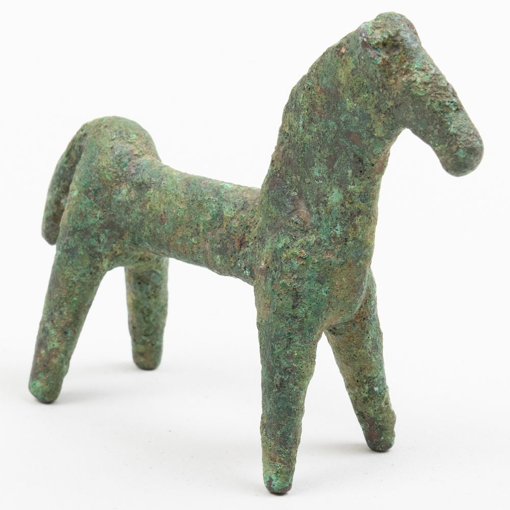 Appraisal: Greek Bronze Figure of a Horse Probably Geometric Period Greek