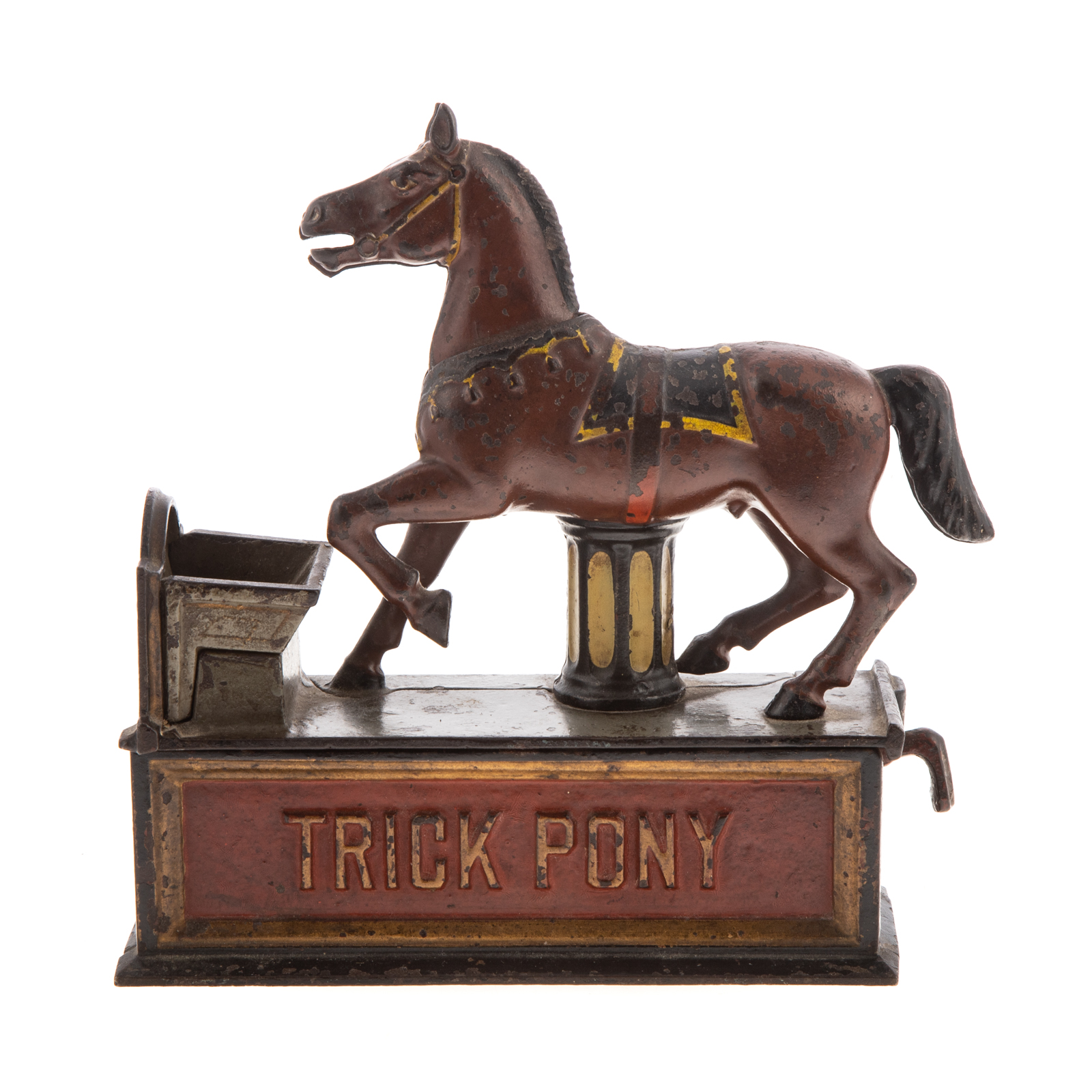 Appraisal: TRICK PONY MECHANICAL BANK SHEPARD HARDWARE Late th century in