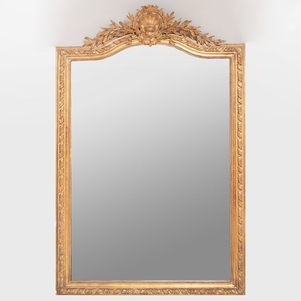 Appraisal: Napoleon III Giltwood Mirror The beveled mirror plate surmounted by