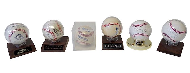 Appraisal: Collection of Six Superstar Autographed Baseballs This lot includes Phil