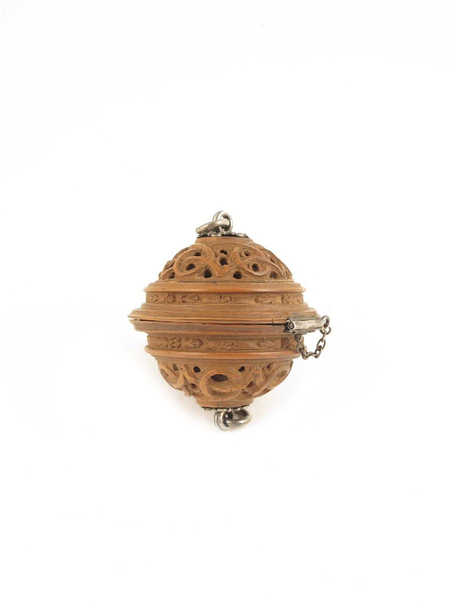 Appraisal: A carved wood hanging pendant in th century style