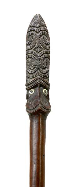 Appraisal: A Maori long club fighting staff taiaha New Zealand length