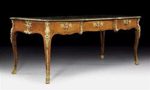 Appraisal: BUREAU-PLAT Louis XV attributed to J P CAREL Jacques Philippe