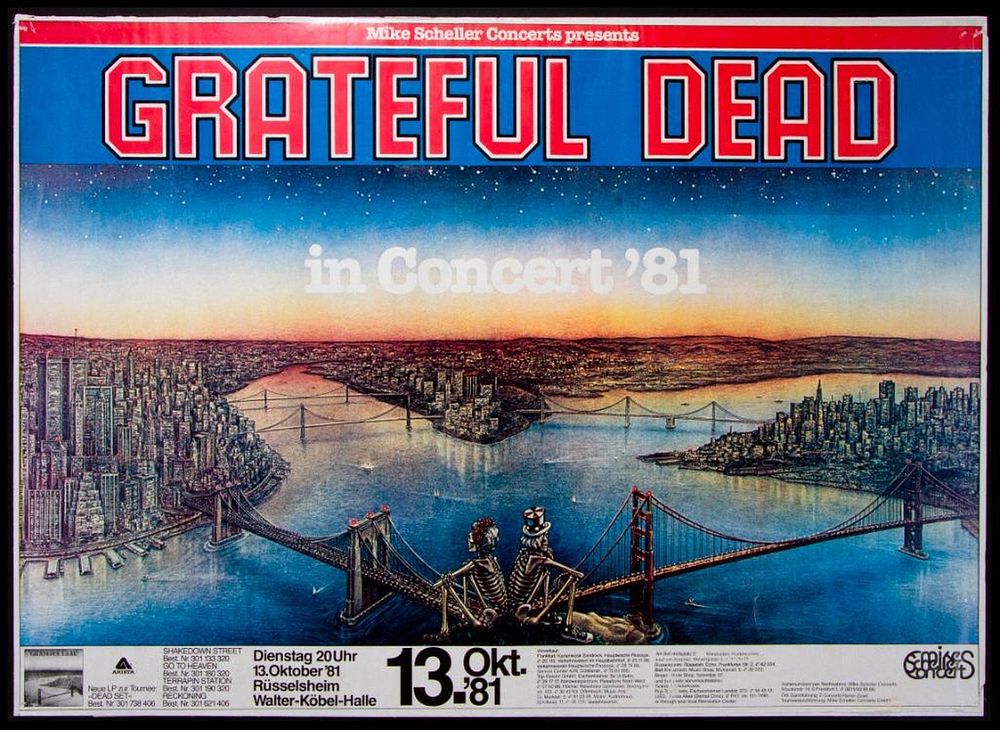 Appraisal: Grateful Dead A poster for a concert for The Grateful