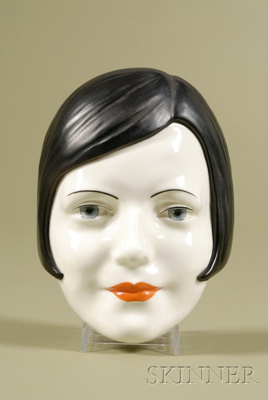 Appraisal: Royal Doulton Art Deco Painted Porcelain Greta Garbo Wall Mask