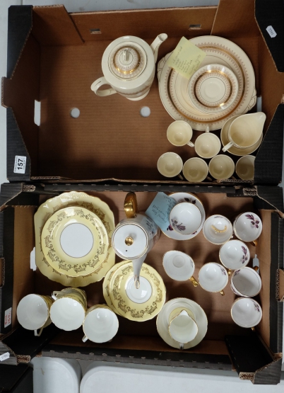 Appraisal: A mixed collection of teaware to include Imperial Rose part