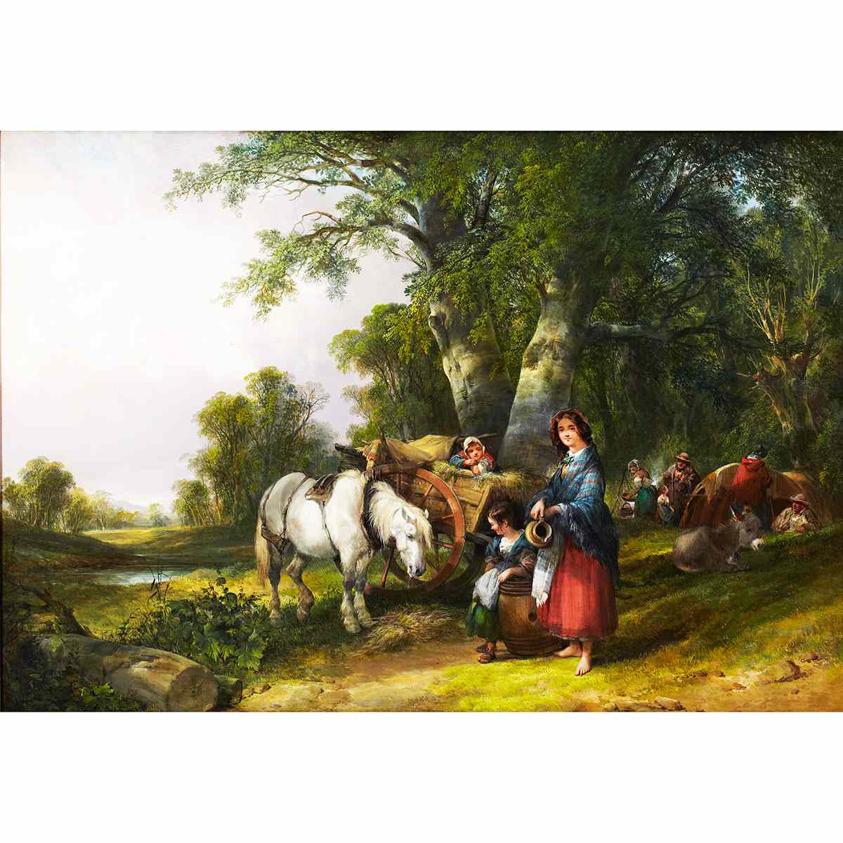 Appraisal: William Shayer the Elder - British GYPSY WOMAN TENDING TO