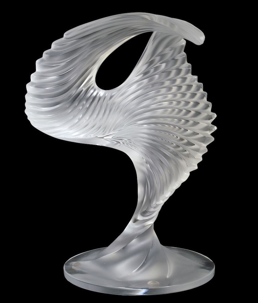 Appraisal: Lalique Grand Modele Trophy Lalique crystal frosted sculpture created to