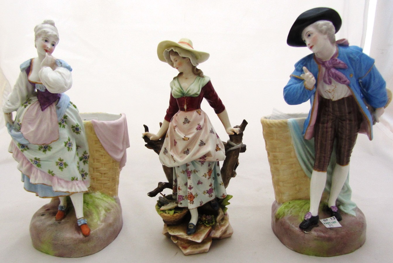 Appraisal: A pair of Volkstedt figures of a gallant and companion