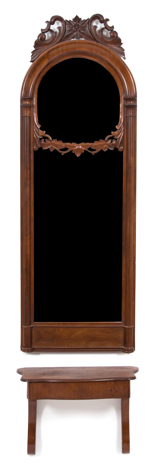 Appraisal: Sale Lot An American Victorian Style Mahogany Pier Mirror th