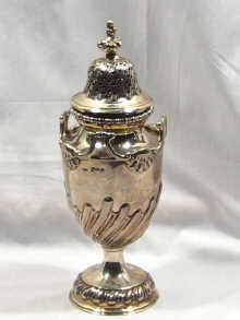 Appraisal: An English hallmarked silver sugar caster dated in a later