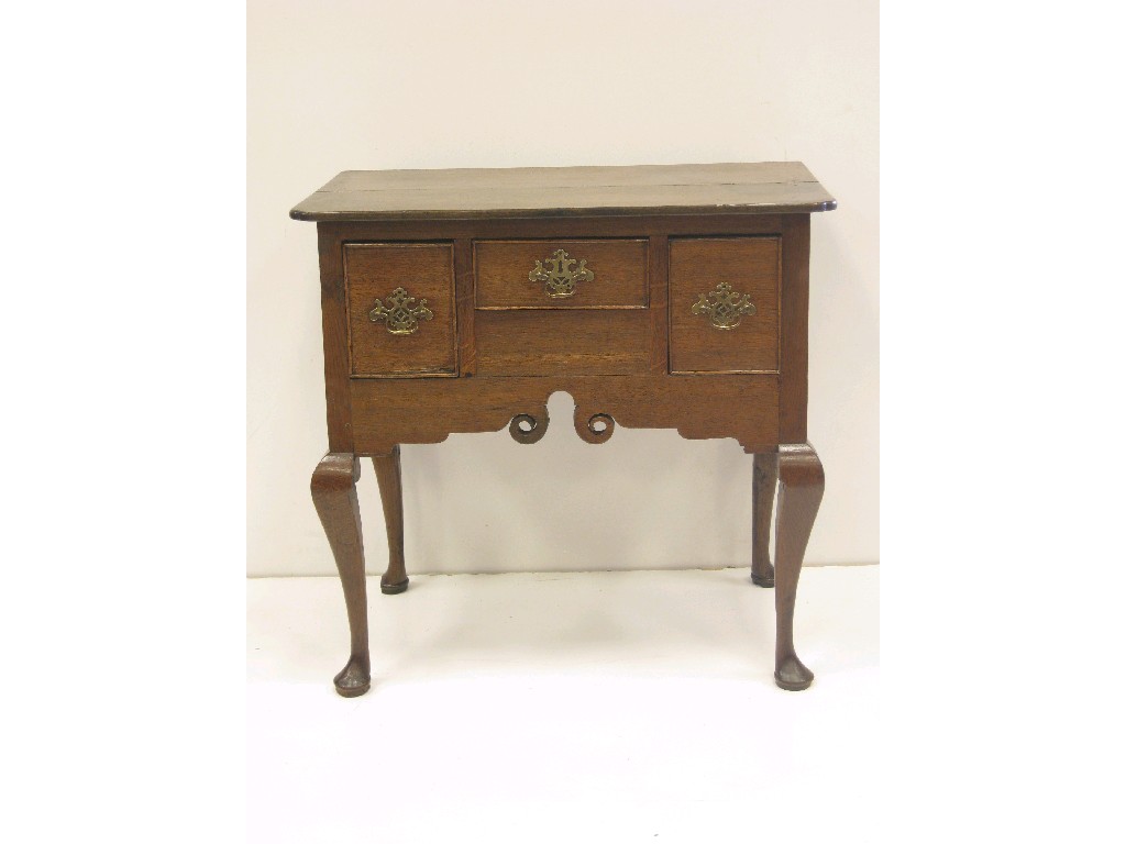 Appraisal: An th Century oak Lowboy fitted three drawers above a