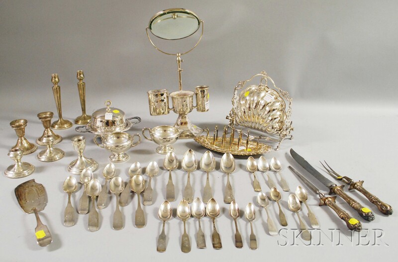 Appraisal: Group of Sterling Silver and Silver-plated Tableware including a group