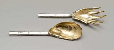 Appraisal: Gorham sterling seafood servers clam-shaped aesthetic movement fork and spoon