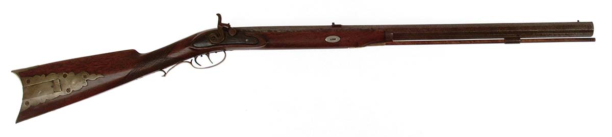 Appraisal: UNMARKED SMALL HALF STOCK PERCUSSION HUNTING RIFLE Cal NSN Small