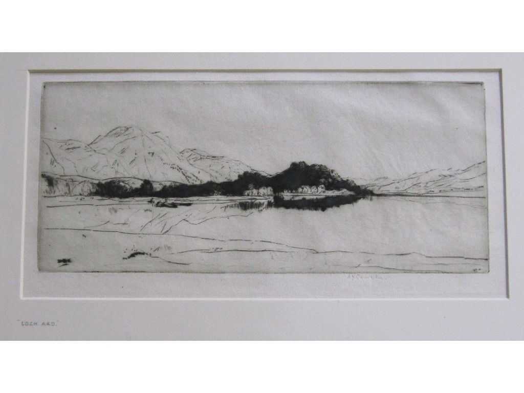 Appraisal: SIR DAVID YOUNG CAMERON - Drypoint 'Loch Ard' signed in