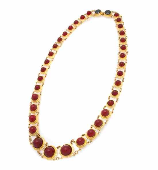 Appraisal: A William DeLillo Carnelian Necklace s Stamped DeLillio