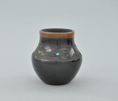 Appraisal: A San Ildefonso Pueblo Blackware Pot by Dora and Tse-Pe