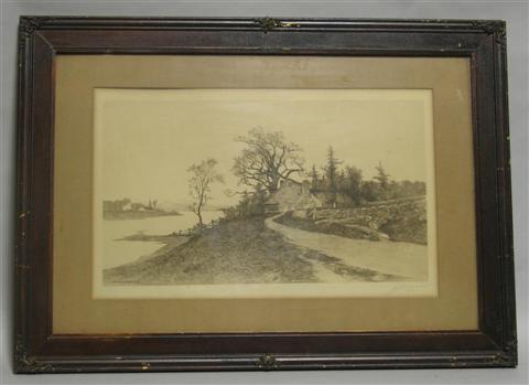 Appraisal: ERNEST CHRISTIAN ROST AMERICAN - COTTAGE BY THE ROAD Print