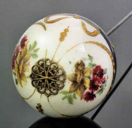 Appraisal: A late th Century porcelain and gilt metal mounted hat