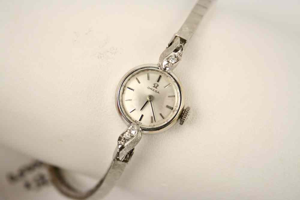 Appraisal: LADY'S WHITE GOLD OMEGA WATCH - K white Gold Omega