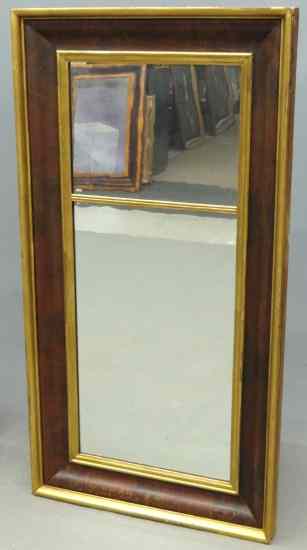 Appraisal: th c ogee mirror with gilt liner and outside edge