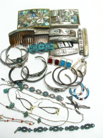 Appraisal: Group of Mexican and Southwestern Jewelry including two mother of