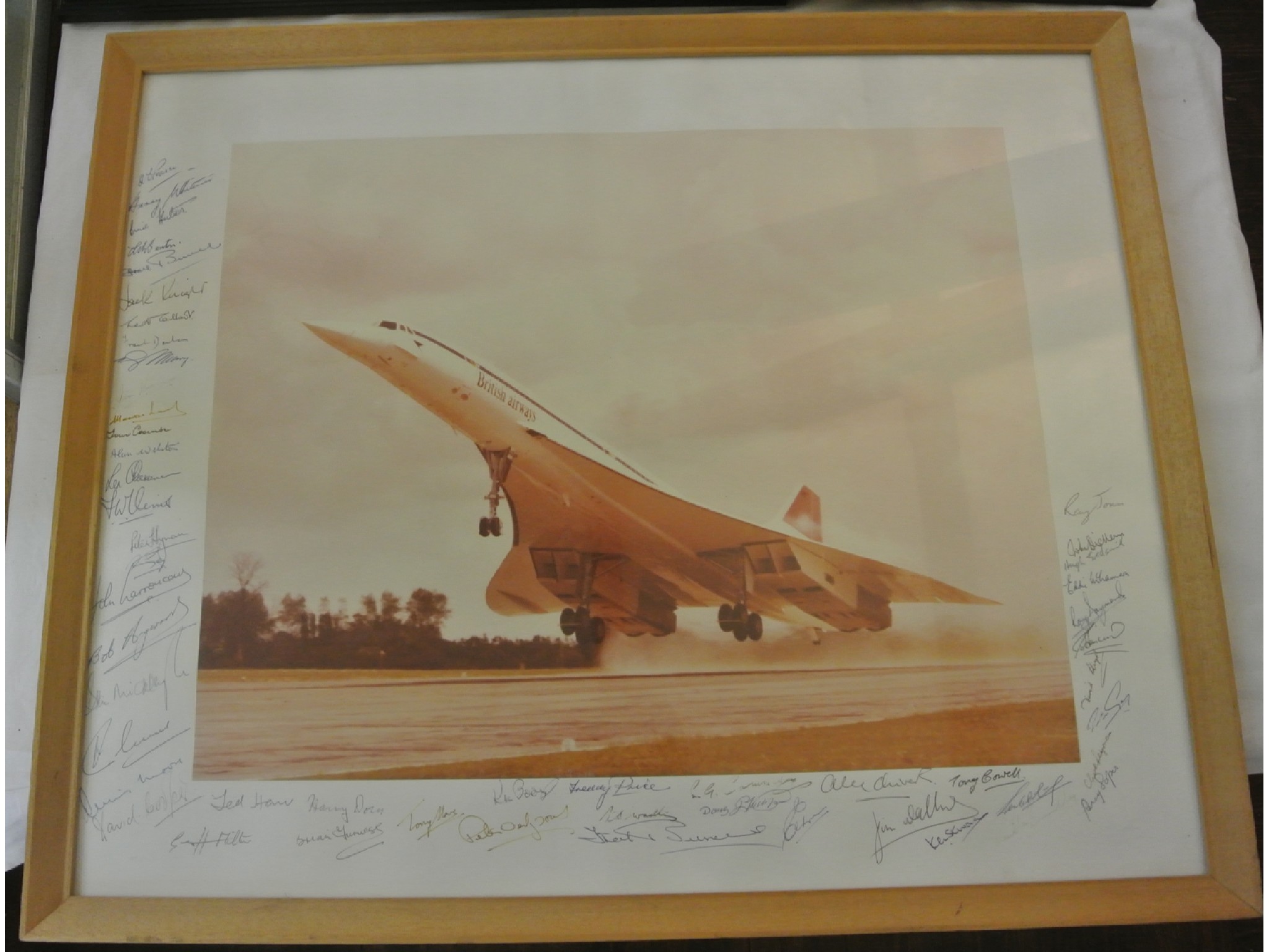 Appraisal: A photograph of Concorde taking off to the mount approximately