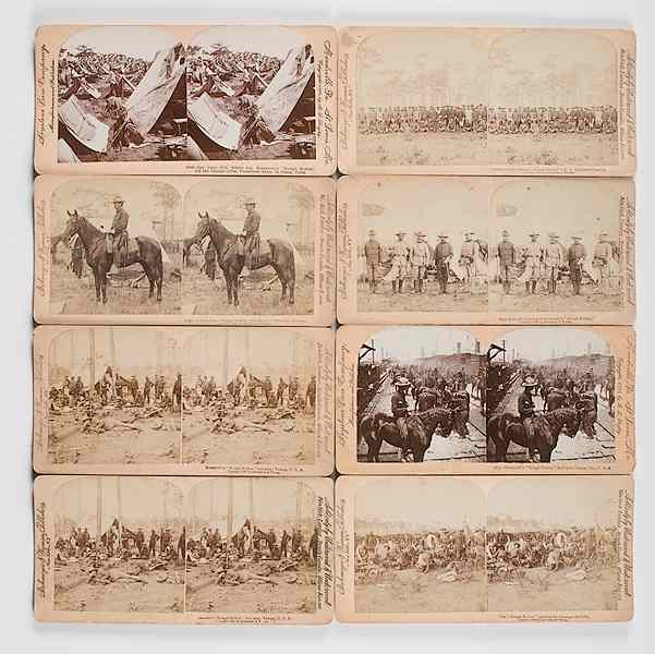 Appraisal: Fine Group of Rough Riders Stereoviews Lot of ca Strohmeyer