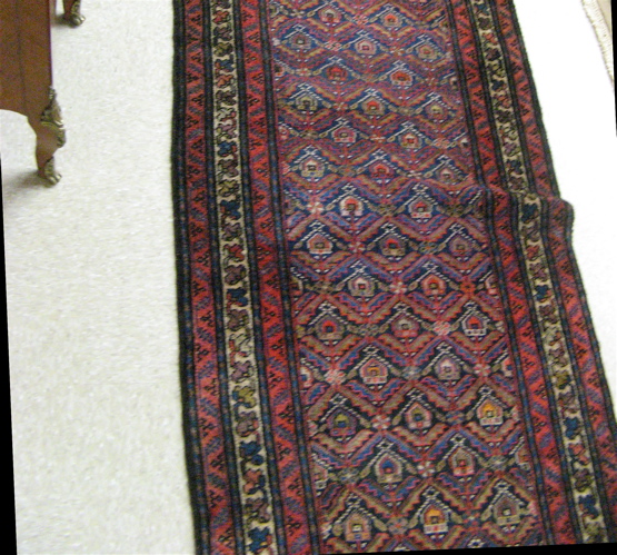 Appraisal: SEMI-ANTIQUE PERSIAN RUNNER Hamadan villages region overall repeating diamond-shaped stylized