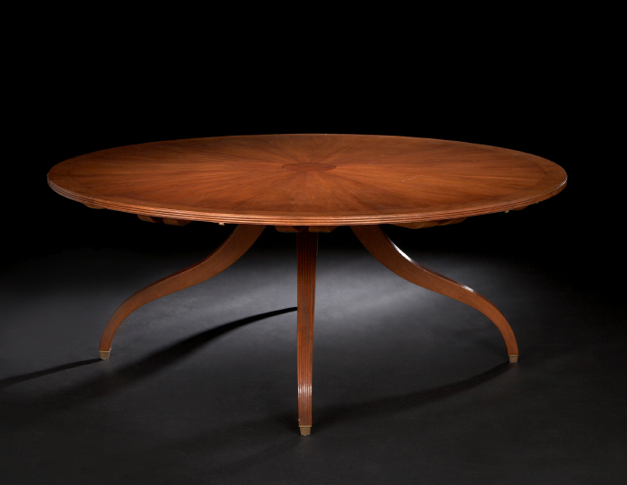 Appraisal: Regency-Style Inlaid Mahogany Center Table by Rose Tarlow - Melrose