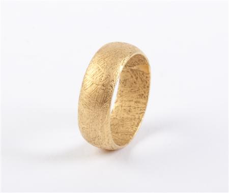 Appraisal: Gibeon ring wedding band Gold plated mm diameter Gibeon Namibian