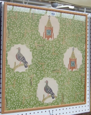 Appraisal: After Edward Bawden 'Sahara' Wallpaper lithograph after linocut unframed cm