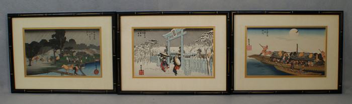 Appraisal: Lot of Japanese wood block prints probably restrikes th c