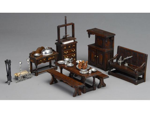 Appraisal: Lot of Michael Mortimer Furniture MN English Tudor furniture by