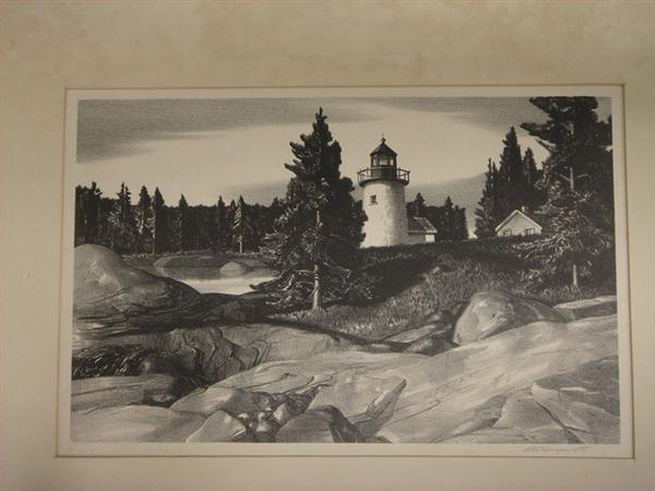 Appraisal: Stow Wengenroth American - Inlet Light lithograph x unframed pencil