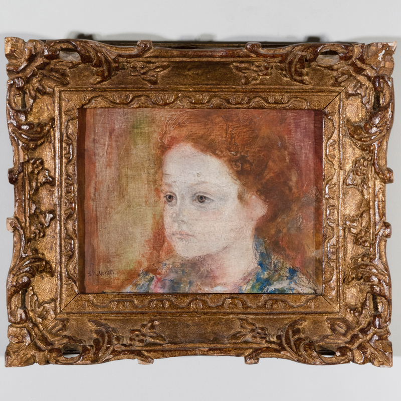 Appraisal: LUCIEN-PHILIPPE MORETTI - PORTRAIT OF A GIRL Oil on canvas