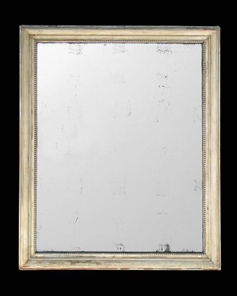 Appraisal: A Louis XVI style ivory gessoed mirror last quarter th