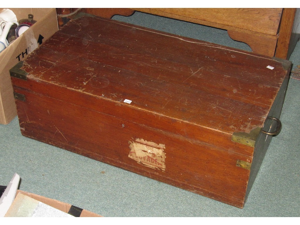 Appraisal: Brass mounted tool chest