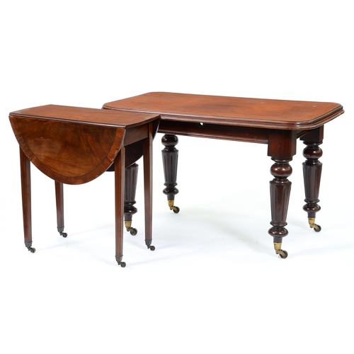 Appraisal: A Victorian mahogany table the moulded oblong top on turned