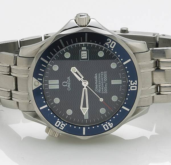 Appraisal: A stainless steel wristwatch Omega Seamaster Chronometer dial and bracelet