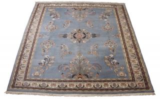 Appraisal: Oversized handknotted wool rug ' long Oversized handknotted wool area