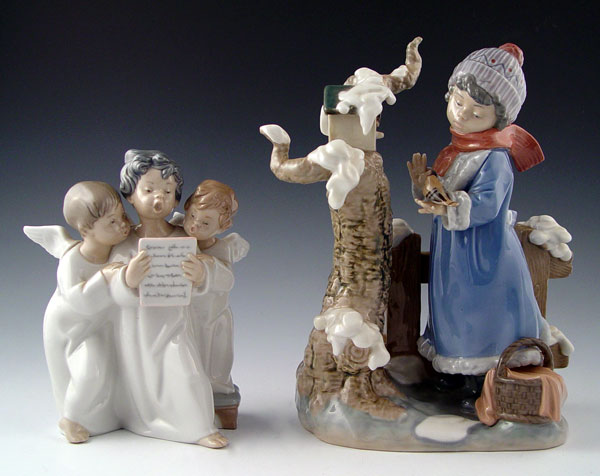 Appraisal: PAIR OF LLADRO IN ORIGINAL BOXES Group of Angels Measures