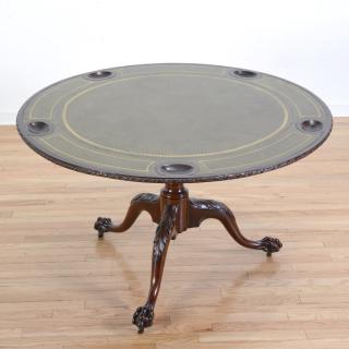 Appraisal: George III style mahogany tilt top games table George III