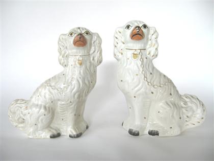 Appraisal: Pair of Staffordshire spaniels th century