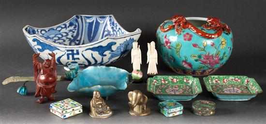 Appraisal: Assorted Chinese cloisonne and porcelain articles etc Estimate - All