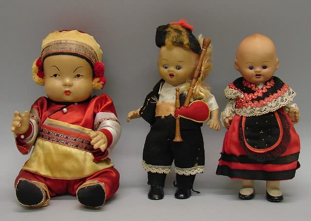 Appraisal: Lot Unmarked all original Chinese baby with painted features Pc